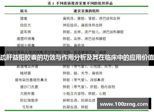 疏肝益阳胶囊的功效与作用分析及其在临床中的应用价值